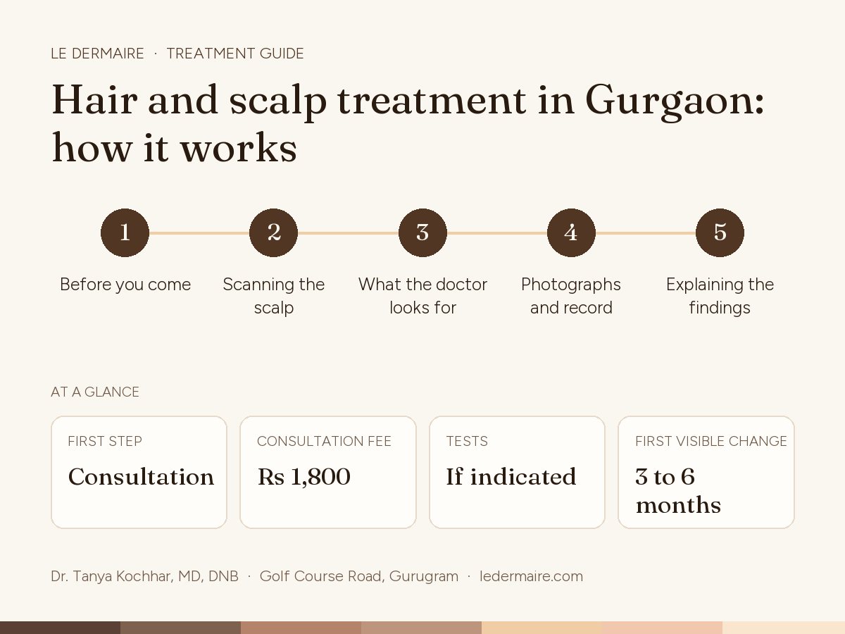 Hair & Scalp Treatment in Gurgaon at Le Dermaire: how the treatment works, step by step